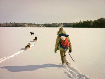 Niki-and-dogs-on-Red-Chalk-Lake